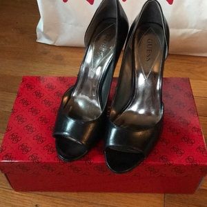 Guess black high heel laney2 peep toe